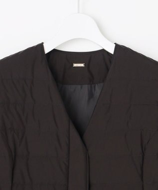 ANY SIS S 【2WAY】ノーカラーミドル ダウン ブラック