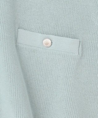 J.PRESS LADIES ORGANIC GASS COTTON クルーネック カーディガン スモーキーミント系