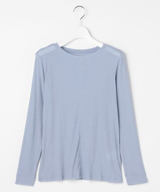 J.PRESS LADIES 【WEB限定】シアーストレッチフライス クルーネック シアー カットソー 【WEB限定】サックス系