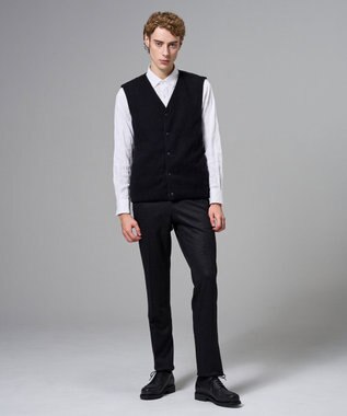 JOSEPH HOMME アブストラクトジャガードストレッチ　レギュラーカラーシャツ ホワイト系