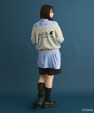 Green Parks １０１匹わんちゃん／クルエラオフショルスウェット Gray Mixture