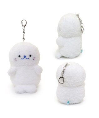 Mother garden しろたん ついたんマスコット  キーホルダー 12cm 《もふもふ 白》 単品 白