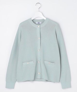 J.PRESS LADIES ORGANIC GASS COTTON クルーネック カーディガン