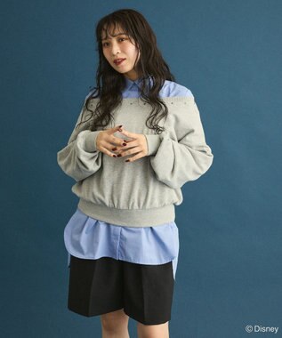 Green Parks １０１匹わんちゃん／クルエラオフショルスウェット Gray Mixture