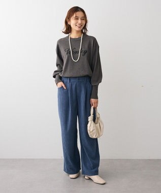 Green Parks ブークレ－ロゴニットプルオーバー Dark Gray