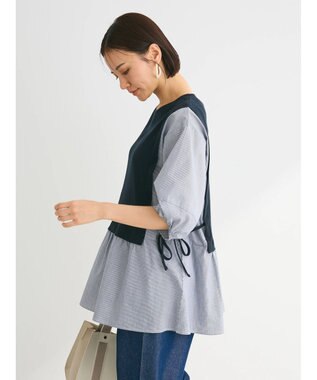 Green Parks テレコドッキングチュニック Stripe