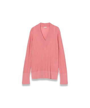 JOSEPH クリンクルリブ　Vネックニット Blush