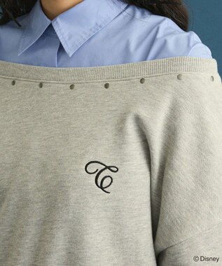 Green Parks １０１匹わんちゃん／クルエラオフショルスウェット Gray Mixture