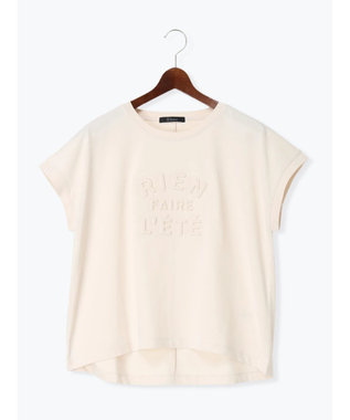 Te chichi 【接触冷感】エンボスロゴフレンチスリーブTシャツ ベージュ