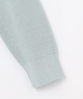 J.PRESS LADIES ORGANIC GASS COTTON クルーネック カーディガン スモーキーミント系