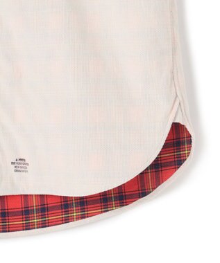 J.PRESS MEN Ｗフェイス キャラメルコールバンドカラー シャツ アイボリー系