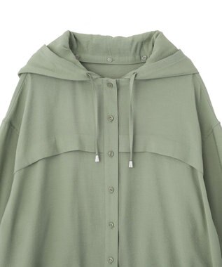 earth music&ecology 【予約】シアーシャツブルゾン ライトカーキ