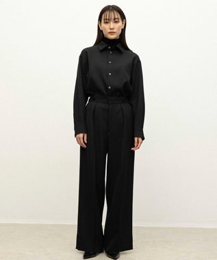 NAVE 【ReNAVE】ウォッシャブルツイル シャツ ブラック系