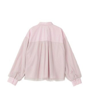 Green Parks イージーケアチュールドッキングシャツ Pink