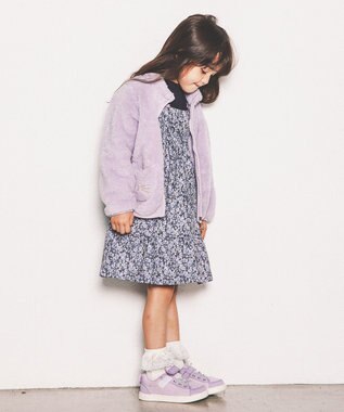 ANY KIDS IFME CALIN バックリボンラメニットスニーカー ラベンダー系