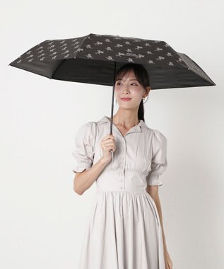 MOONBAT 【遮熱・遮光】POLO RALPH LAUREN(ポロ ラルフローレン)フローラル 花柄 晴雨兼用 雨傘  折りたたみ傘 簡単開閉 ブラック