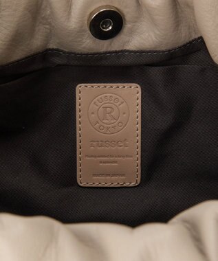 russet レザー巾着4WAYショルダーバッグ(CE-1454) GrayBeige