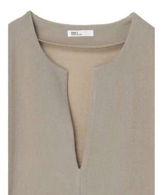 CRAFT STANDARD BOUTIQUE スキッパーカットベスト Gray Beige