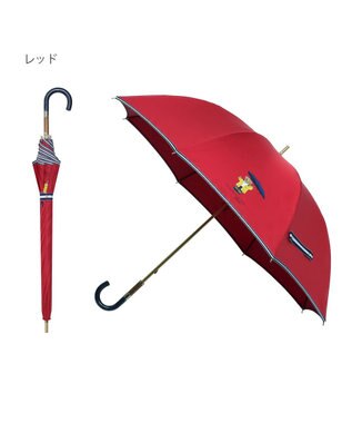 MOONBAT 【雨傘】POLO RALPH LAUREN（ポロ ラルフローレン）長傘 ツイル無地×RAIN BEAR レッド