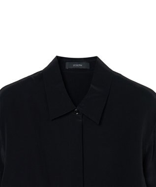 JOSEPH 【WEB＆OUTLET限定】CDC ブレンド シャツカラーブラウス Black