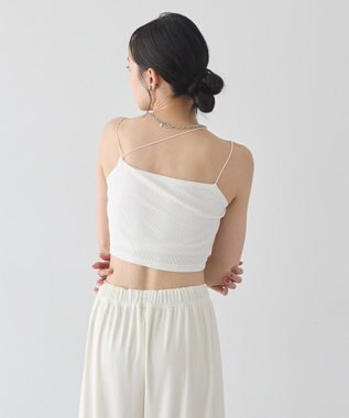 earth music&ecology カップ付ショート丈キャミソール Off White