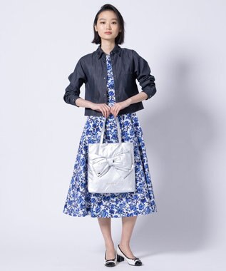 TOCCA 【A4サイズ対応・一部カラー撥水】T CADEAU NEW BAG フラットトートバッグ シルバー