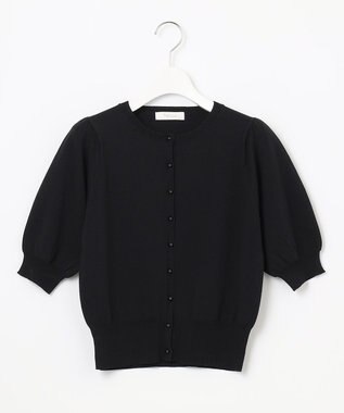 Feroux 【接触冷感・UVカット】ハーフスリーブ カーディガン ブラック系