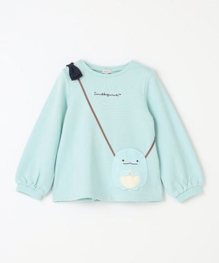 ANY KIDS 【すみっコぐらし】ポシェット トレーナー サックスブルー×とかげ