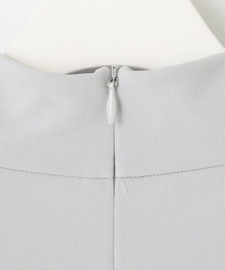 ICB 【洗える】 ジョーゼットスムース ドレープカットソー ライトグレー系