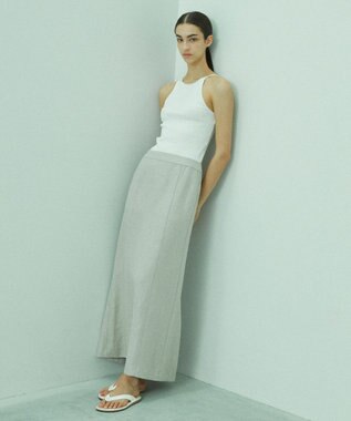 BEIGE， BURDOCK / Iラインスカート Flax