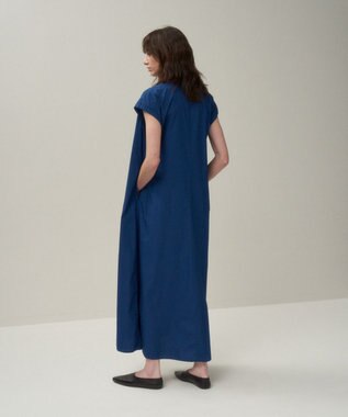 ATON NATURAL DYED COTTON LAWN | タックドレス BLUE
