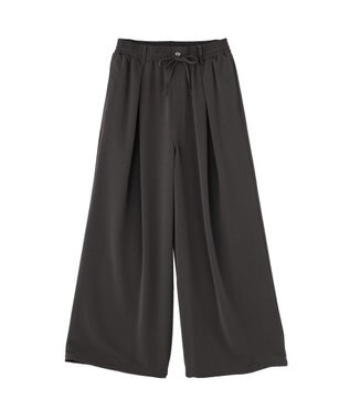 Green Parks サテンコクーンパンツ Black