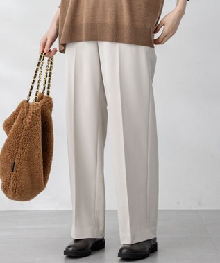 【滝沢眞規子さん着用/VERY掲載】TRストレッチギャバ ワイド パンツ