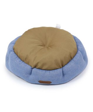 PET PARADISE 接触冷感 ネイティブ  丸型 カドラーベッド（55cm） 青