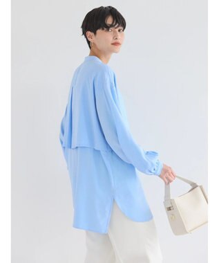 AMERICAN HOLIC サラックールレイヤードシャツチュニック Sax