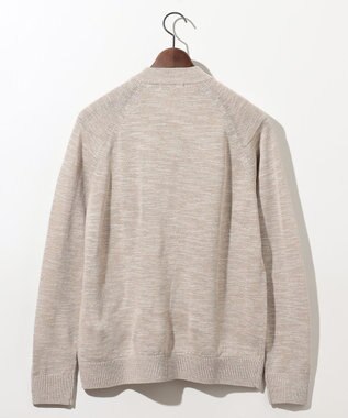 JOSEPH ABBOUD 【イタリア糸使用/清涼感/軽い/洗える/サスティナブル】スラブギマ ニット  ジップ ブルゾン ベージュ系