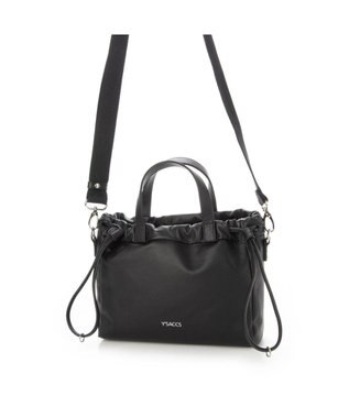 Y'SACCS コーティングキャンバス　2WAYミニトート ブラック