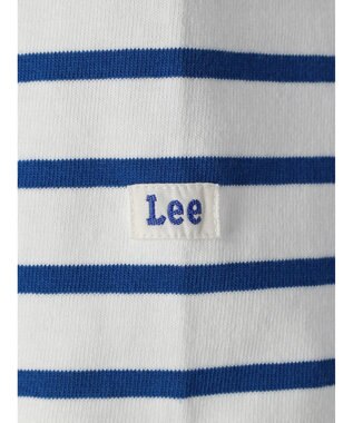 earth music&ecology Ｌｅｅ×ｅ．ｍ．ａ．ｅ　ＢＯＲＤＥＲ　Ｌ／Ｓ　ＴＥＥ Blue