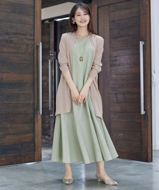 Tiaclasse 【洗える】裾フレアAラインワンピース ミント