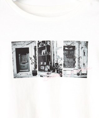 Feroux 【洗える】アソートプリントロング Ｔシャツ ホワイト系1