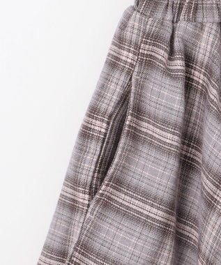 ANY KIDS イレヘム チェックガーリースカパン ピンクグレー