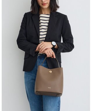 MioFIRANO ツイストロックボックスハンドバッグ 3WAY　FIRANO フィラノ GREIGE