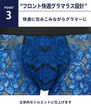 WACOAL MEN ボクサーパンツ 【レースボクサー】 レース 通気性 前閉じ WT3824 /ワコールメン ブラック