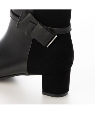Riz raffinee <Riz raffinee>【2WAY】モチーフリボンショートブーツ ブラック