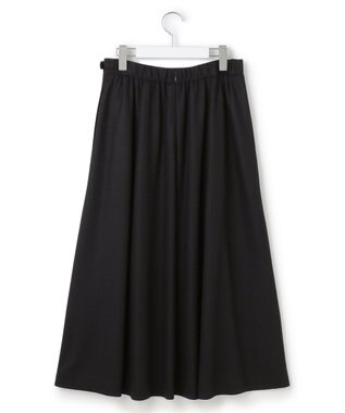 23区 【洗える】ウールミルドジャージー タック スカート ブラック系