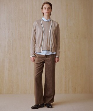 J.PRESS LADIES トリムツイン ニット ベージュ系