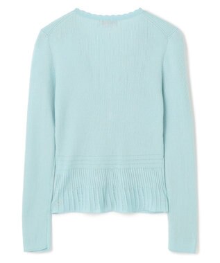TOCCA EYELET AJISAI CARDIGAN カーディガン ライトブルー系