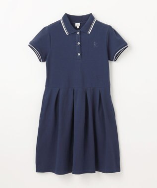 組曲 KIDS 【150-160㎝】ストレッチカノコ ワンピース ネイビー