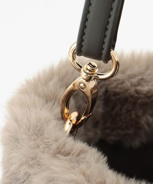 ANY ラウンドファーバッグ モカ