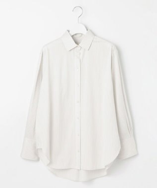 自由区 【洗える】ストレッチシャーティング ベーシック シャツ グレー系1